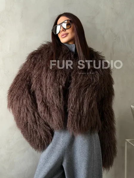 Модный полушубок из ламы - фото 11