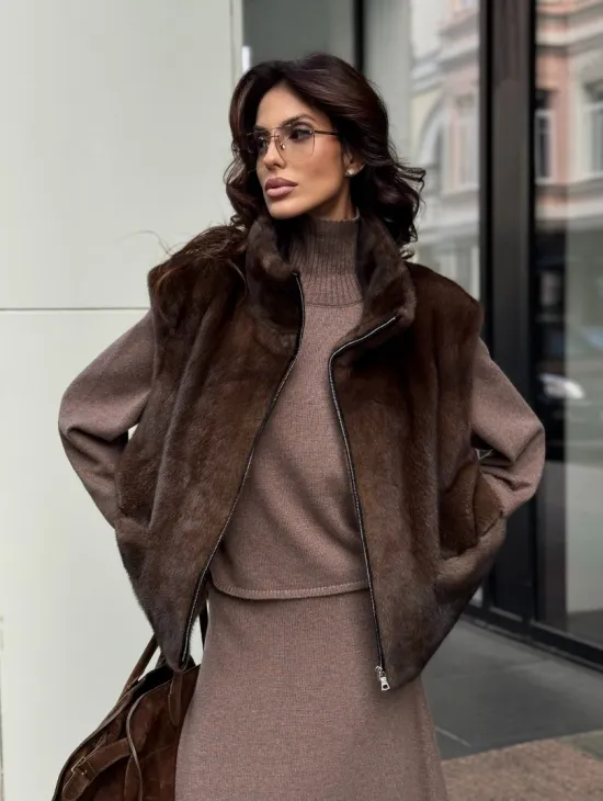 Жилет из норки - фото 8