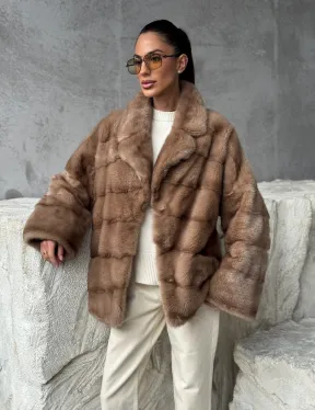 Норковая автоледи - цвет пастель - фото 12