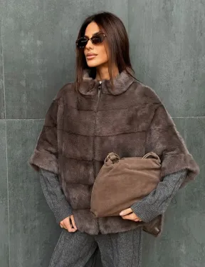 Куртка - кофта норковая на молнии - фото 0