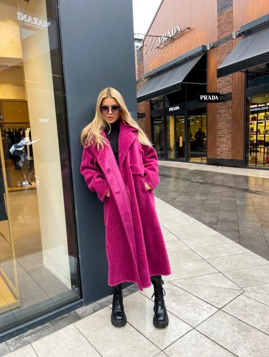 Современная шуба из натуральной шерсти - фото 2