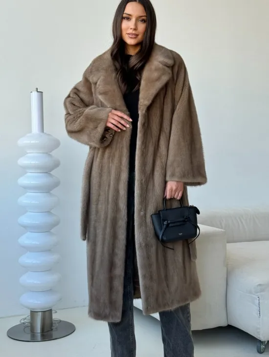 Норка пастель роспуск английский воротник - фото 6