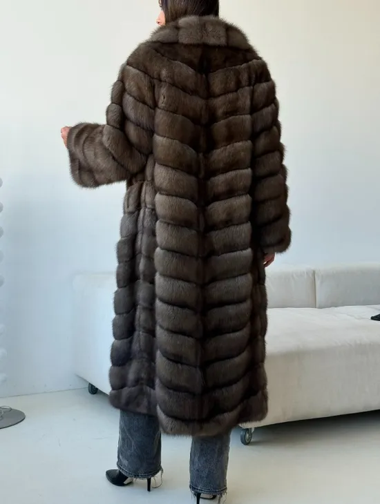 Длинная шуба из соболя - фото 4