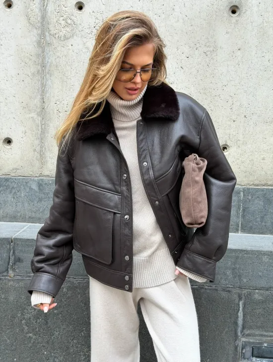 Куртка - дубленка женская - фото 7