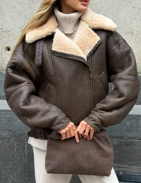 Дубленка - пилот женская - фото 3