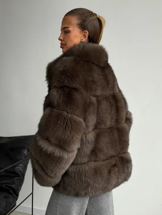 Шуба песцовая под соболь - фото 6