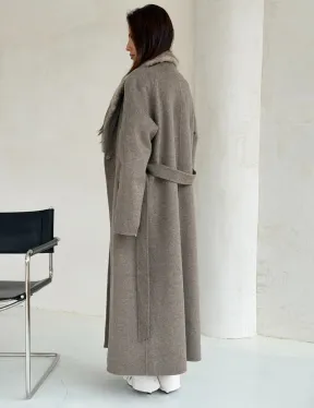 Пальто женское с норкой - фото 7