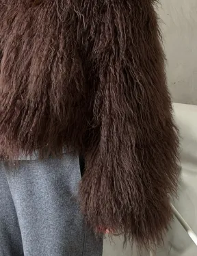 Модный полушубок из ламы - фото 2