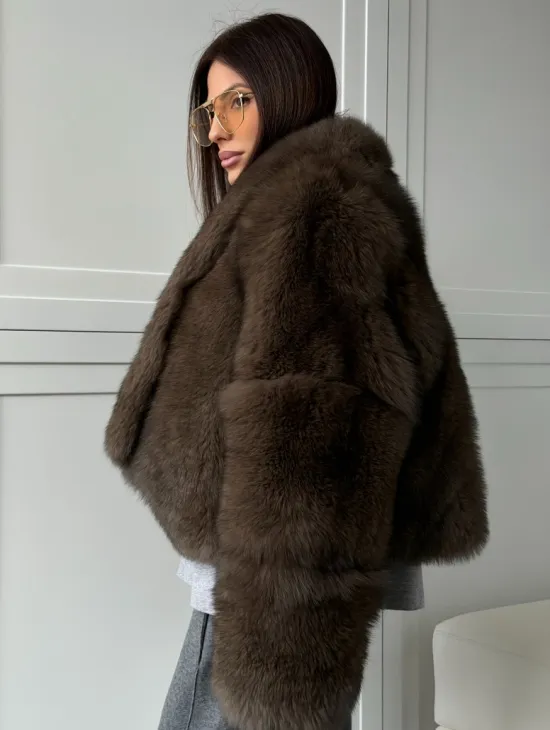 Кроп-шуба из меха песца - фото 9