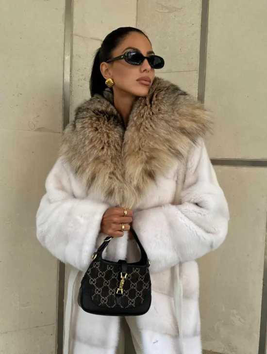 Норка кимоно с капюшоном рысь - фото 8