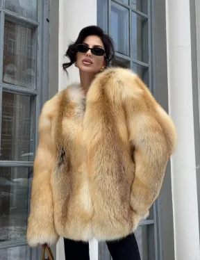 Шуба Premium из меха альпийской лисы - GOLDEN FOX - фото 13